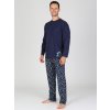 Pánské dlouhé pyžamo P ANATOL s motivem kol (Velikost M)