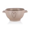 miska 14cm HEART BÉŽ keramická