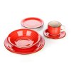 sada jídelní SPIRAL RED 30díl. keramická