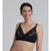 PLAYTEX WIREFREE BRA - Dámská nevyztužená krajková podprsenka - černá (Velikost 75 B)