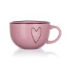 hrnek JUMBO 730ml HEART RŮŽ keramický
