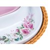 miska sada 2díl. pr.20,5cm ROSE, v košíku, keramika/proutí