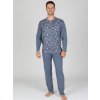 Pánské dlouhé pyžamo P APOLO s auty (Velikost M)
