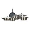 sada nádobí METALLIC PLATINUM 11díl. nepřiln.povrch