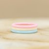 ring blue beige pink