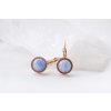 Náušnice Vesmír visací - chalcedon