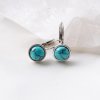 Náušnice Vesmír visací - tyrkys