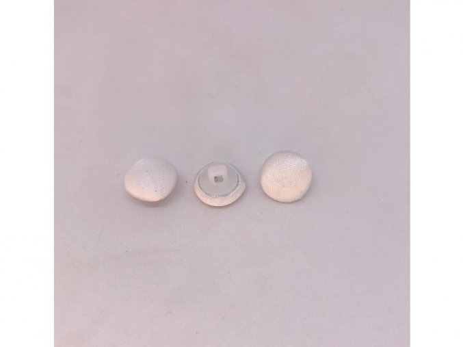 Knoflík saténový bílý - 11 mm