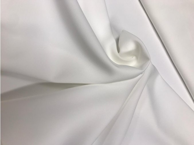 Kostýmový krep s elastanem ivory