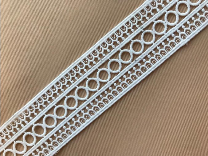 Krajkový pruh typu "macrame" 5 cm