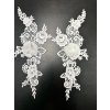 Krajková aplikace macrame s 3D květy
