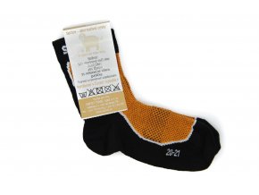 Detské športové ponožky s merinom oranžové