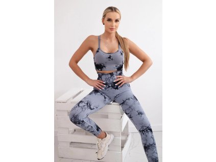 Športový set topu s ramienkami a push-up legín
