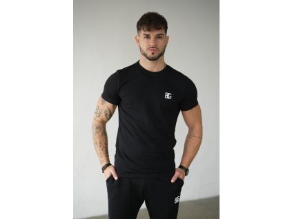 Pánske tričko BG BOND | ČIERNO-BIELE LOGO