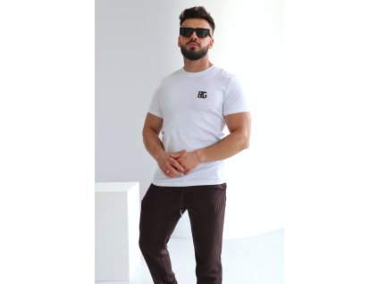 Pánske tričko BG BOND | BIELE čokoládové logo