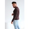 Pánske tričko s dlhým rukávom BG TRUST | ČOKOLÁDA
