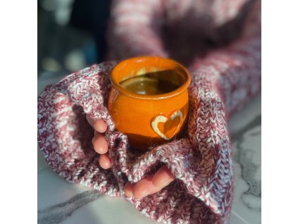 Oranžový Hrnek bez Ouška 180-200ml