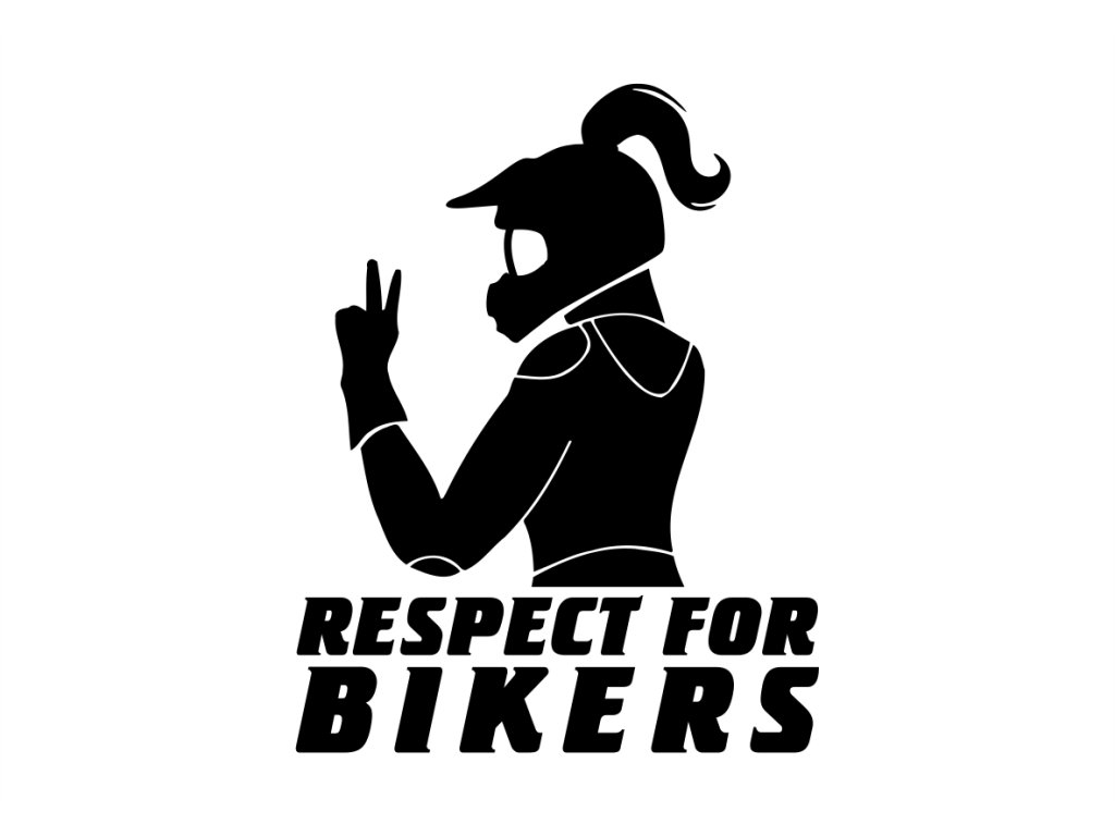 enduro respect for bikers girl černá
