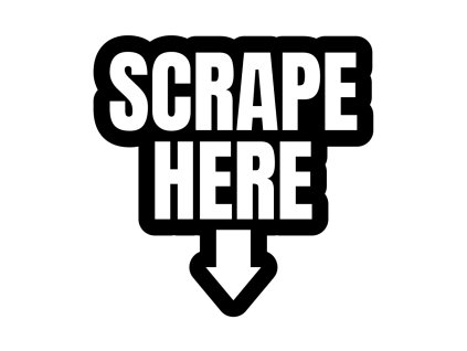 scrape here černá
