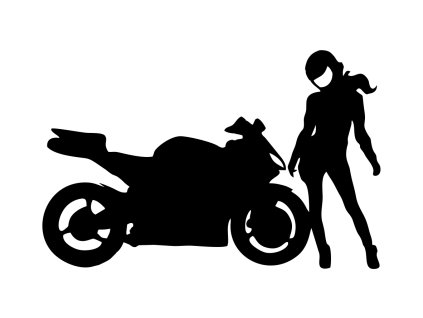 samolepka Girl biker