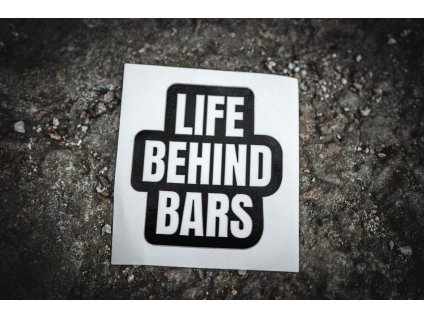 samolepka Life behind bars černá
