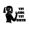 yes girl yes biker černá