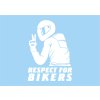 respect for bikers bílá