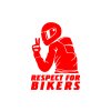 respect for bikers červená