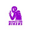 respect for bikers fialová