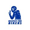 respect for bikers modrá