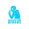 respect for bikers tyrkysová