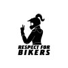 enduro respect for bikers girl černá