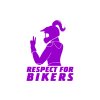 enduro respect for bikers girl fialová