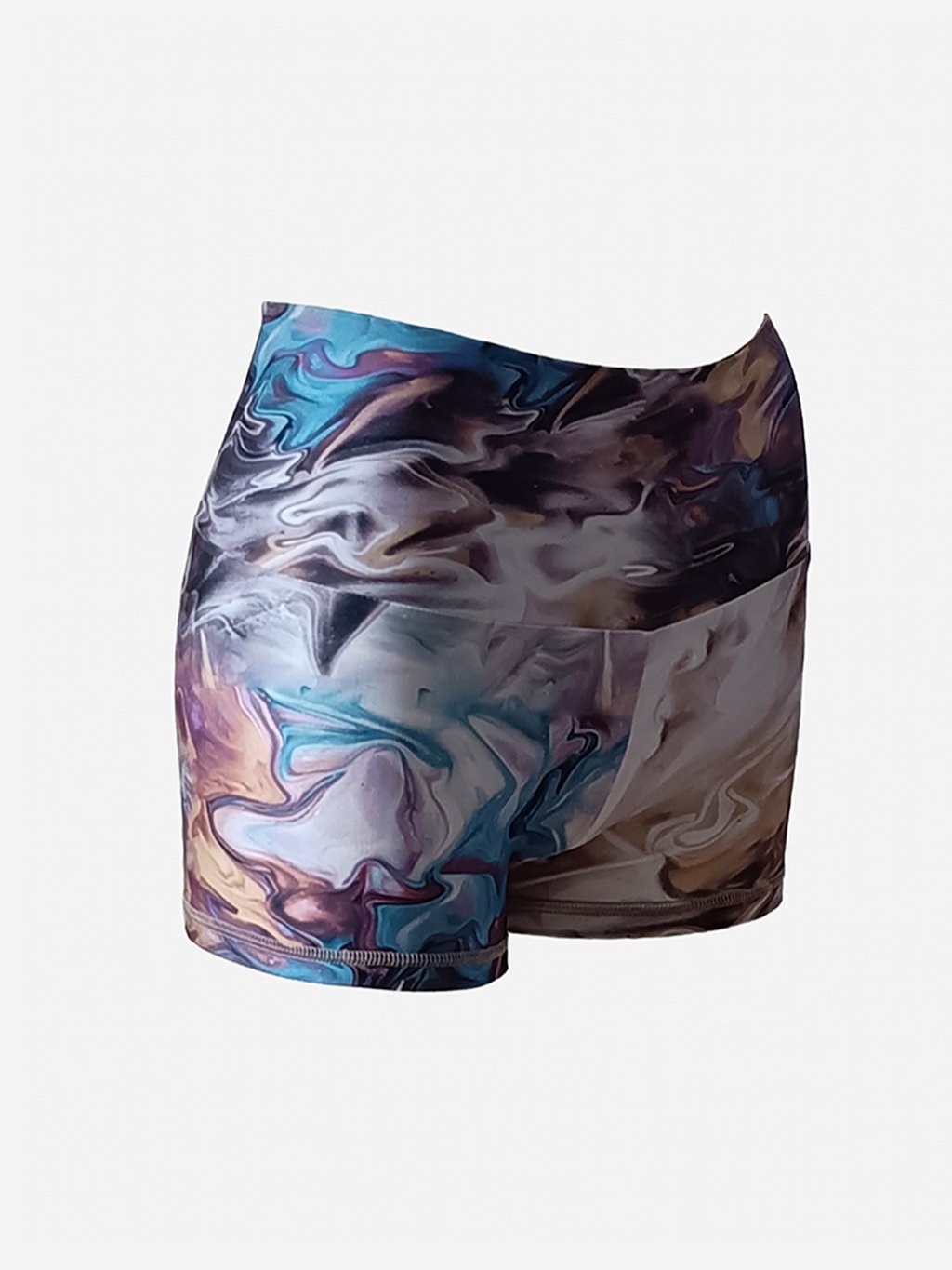Fitness shorts kraťasy s vysokým pasem AMANDA dark colors od BHiStyle 2