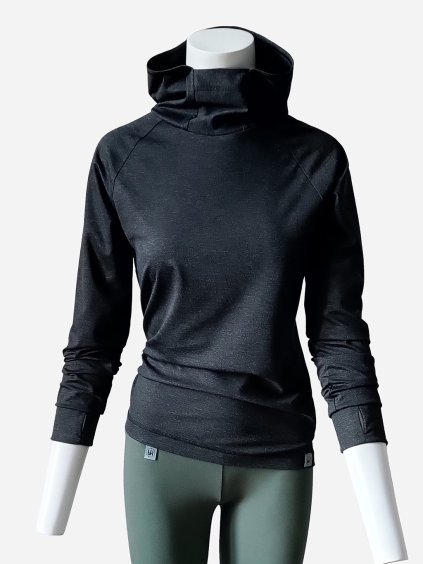 Mikina s kapucí dark anthracite od BHiStyle 2.