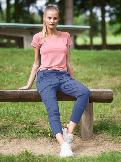 Dámské tepláky baggy ROXANE serenity blue od BHiStyle 1