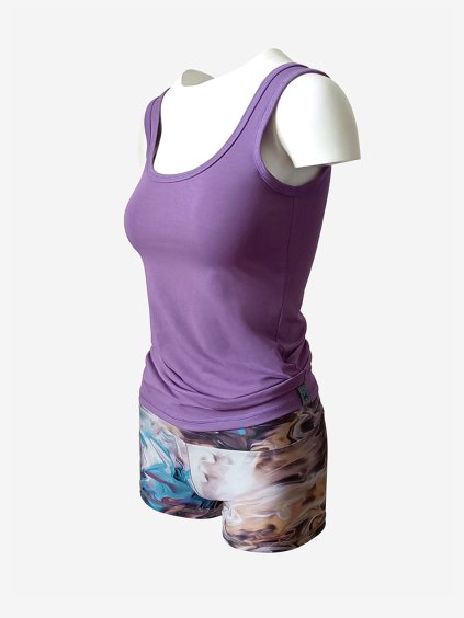 Dámské bavlněné tílko IRIS lilac dahlia BHiStyle 2