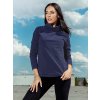 Stylová dámská mikina MARION dark blue melange od BHiStyle 2