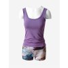 Fitness shorts kraťasy s vysokým pasem AMANDA dark colors od BHiStyle 3