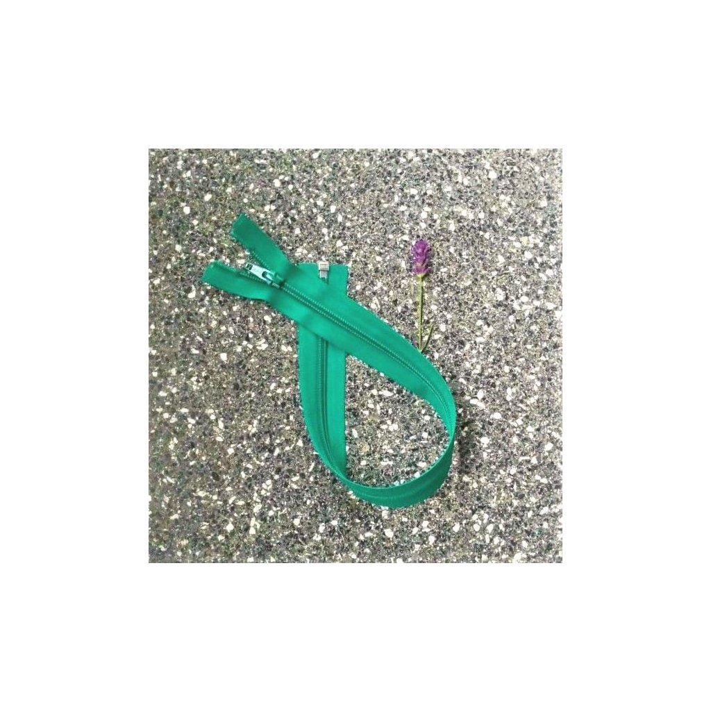 dělitelný spirálový zip YKK - 30 cm, zelený