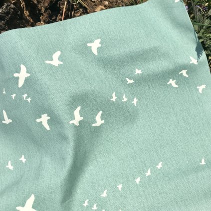 bio bavlněné plátno Bear Flight Mineral od Birch Fabric
