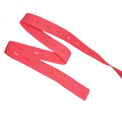 0,5 m knoflíková regulační guma 2 cm - neon růžová