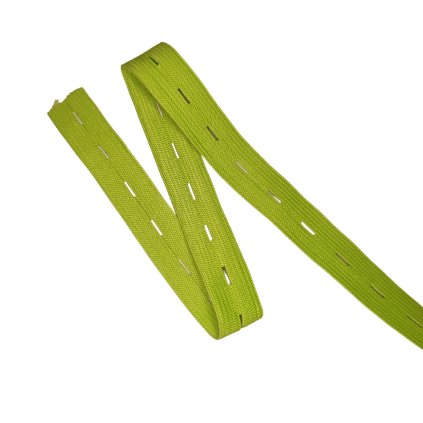0,5 m knoflíková regulační guma 2 cm - hráškově zelená