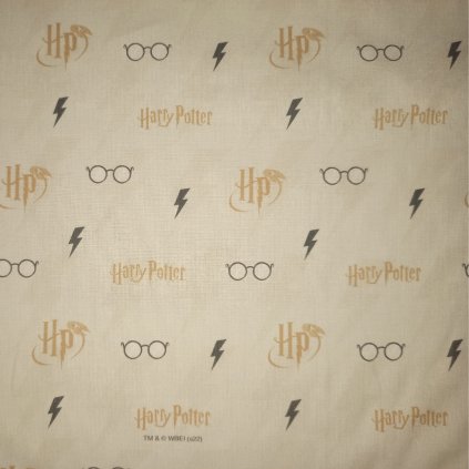 Licenční bavlněný popelín Harry Potter