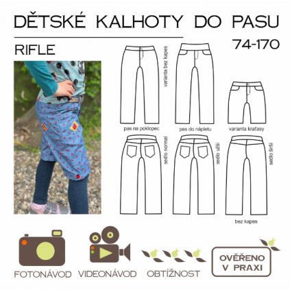 detske kalhoty do pasu rifle caramilla