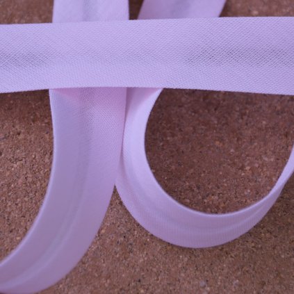 0,5 m šikmý proužek zažehlený světle růžový 18 mm (bavlna/polyester)