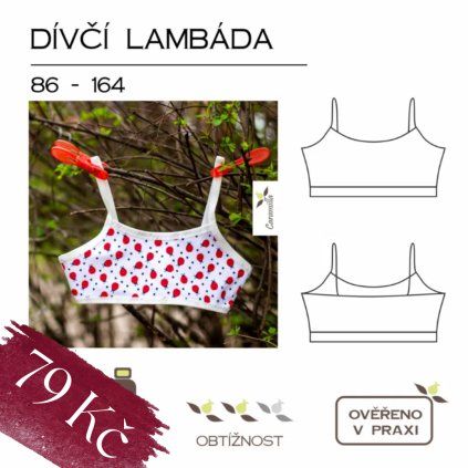 Dívčí lambáda - tištěný střih Caramilla