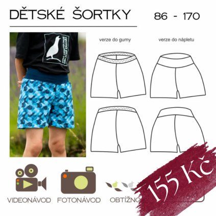 Dětské šortky - tištěný střih Caramilla