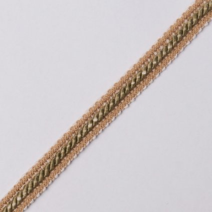 0,5 m prýmek z viskózového hedvábí oliva 1,2 cm