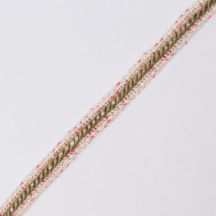0,5 m prýmek z viskózového hedvábí červená niť 1,2 cm